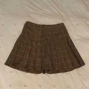 Brandy Melville Plaid Pleated Tennis Skirt